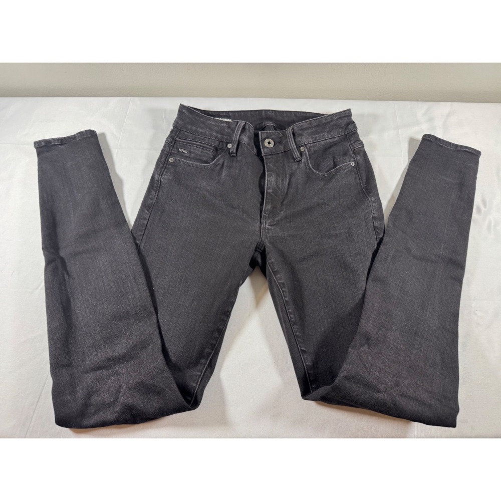 G-Star Raw Shape High Super Skinny Jeans Black Denim D07113-B934-082 Mens 29x32